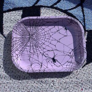 DOLLS KILL DOLLS HOME PURPLE SPIDERWEB METAL TRAY